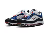 basket nike hommes air max 98 whtie blue